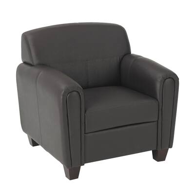 Pillar - Espresso Faux Leather Club Chair