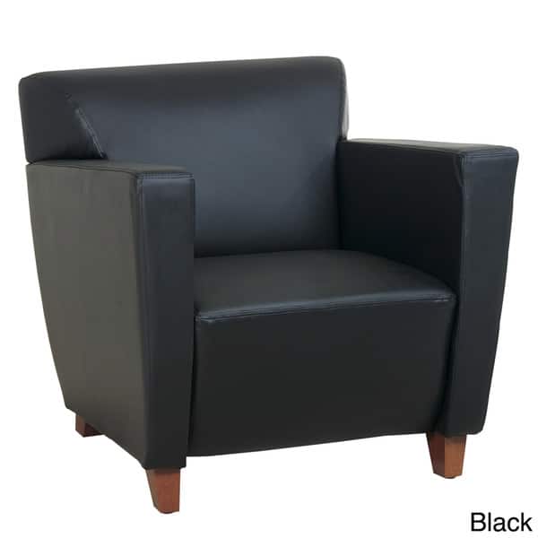 Shop Office Star Products Black Leather Club Chair Free Shipping