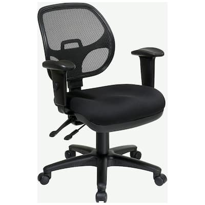 Breathable Padded Black Task Chair