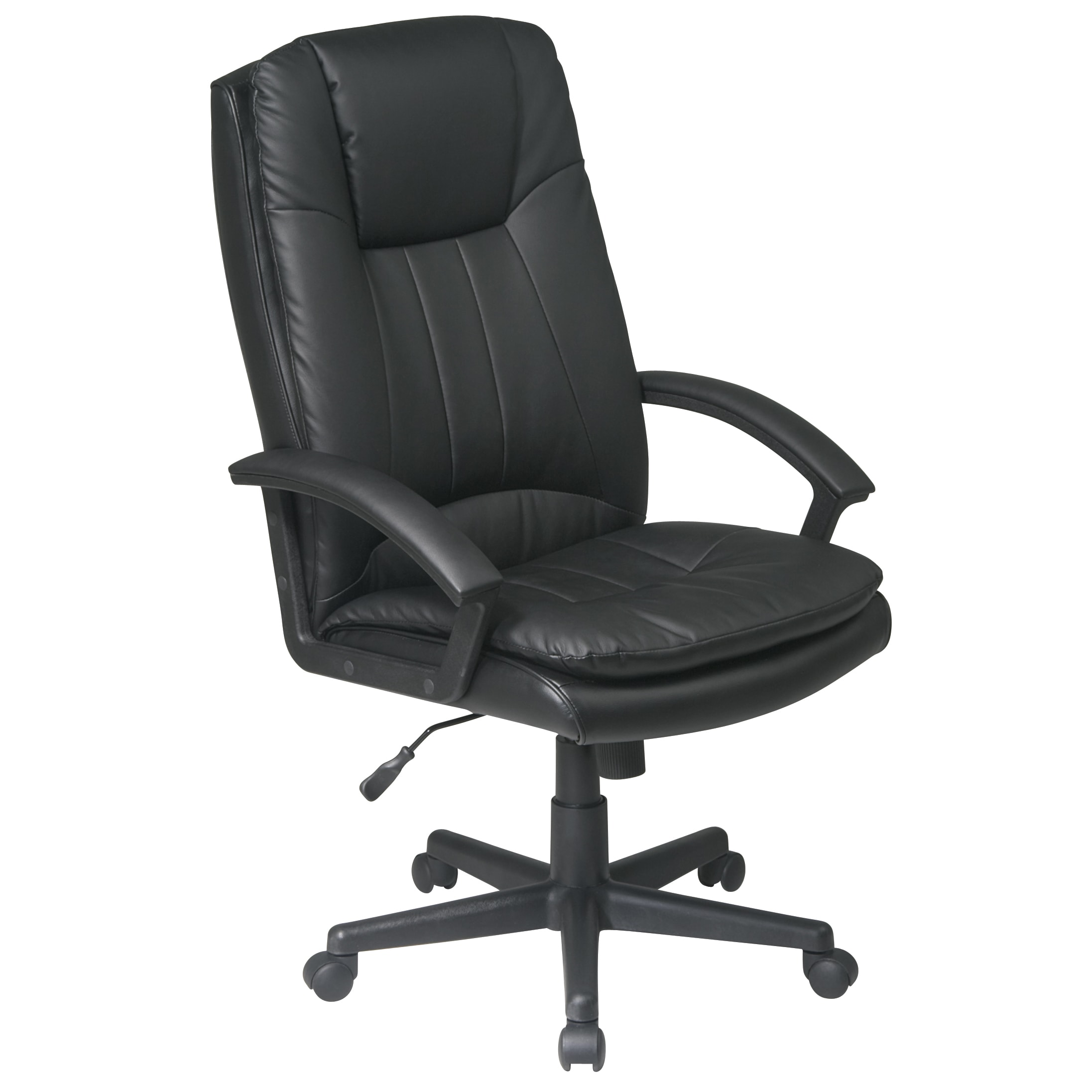 OSP Deluxe High-Back Executive Bonded Leather Chair with Lumbar Support and Adjustable Height
