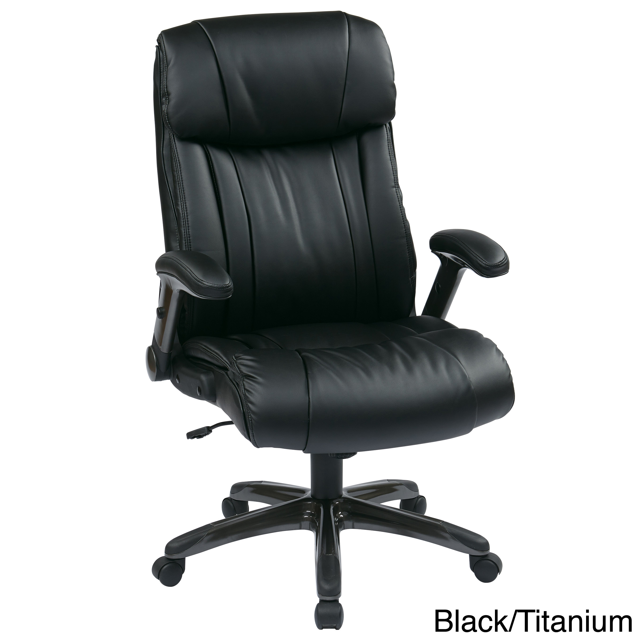 Office Star Products Work Smart Eco Leather Contour Seat And Back Executive Chair
