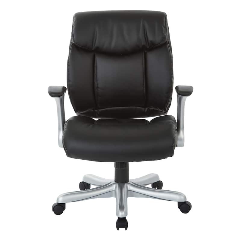 Executive Bonded Leather Chair with Padded Arms