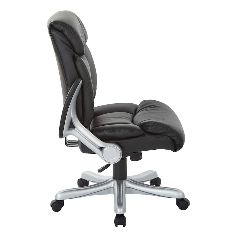 Executive Bonded Leather Chair with Padded Arms
