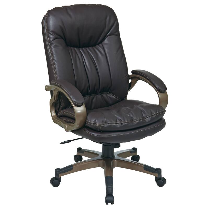 Executive Bonded Leather Chair with Locking Tilt Control