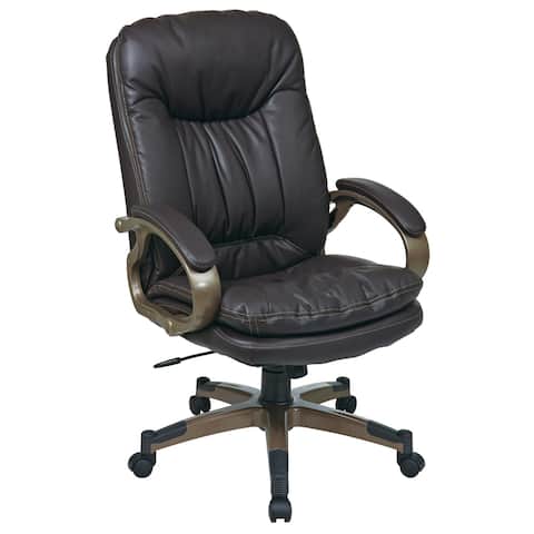 Executive Bonded Leather Chair with Locking Tilt Control