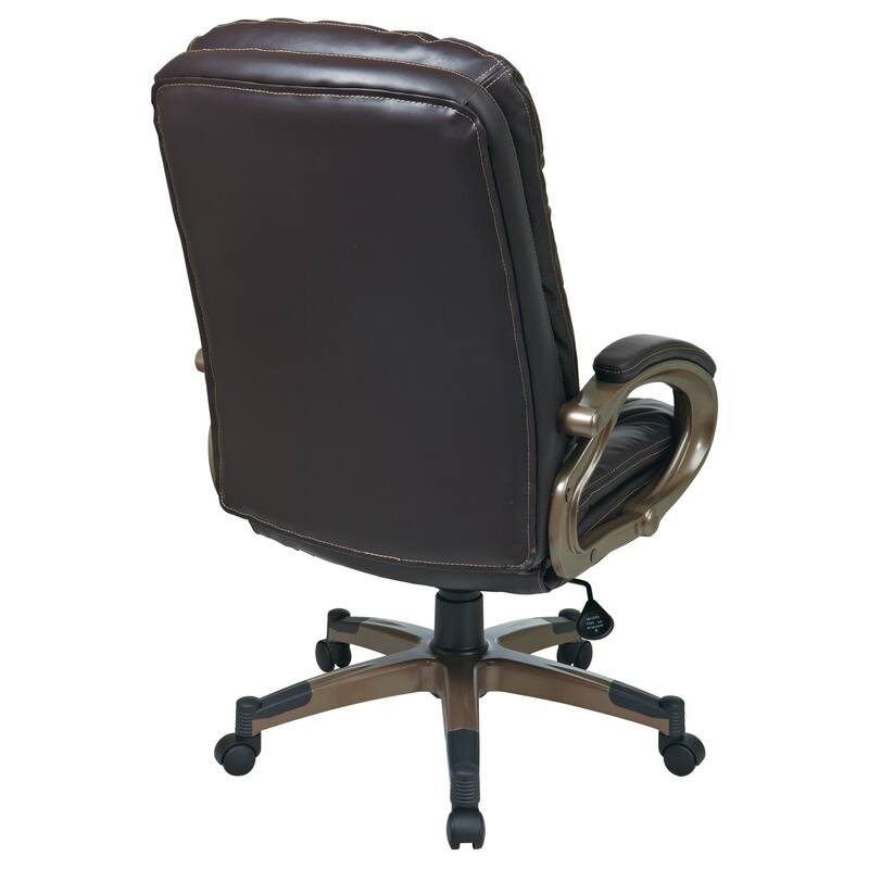 Executive Bonded Leather Chair with Locking Tilt Control