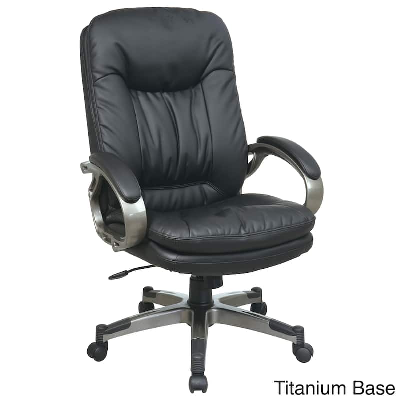 Executive Bonded Leather Chair with Locking Tilt Control