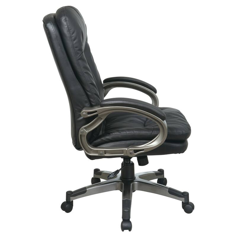 Executive Bonded Leather Chair with Locking Tilt Control