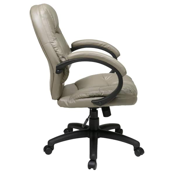 Boss Smoke Fabric Task Chair with Adjustable Arms