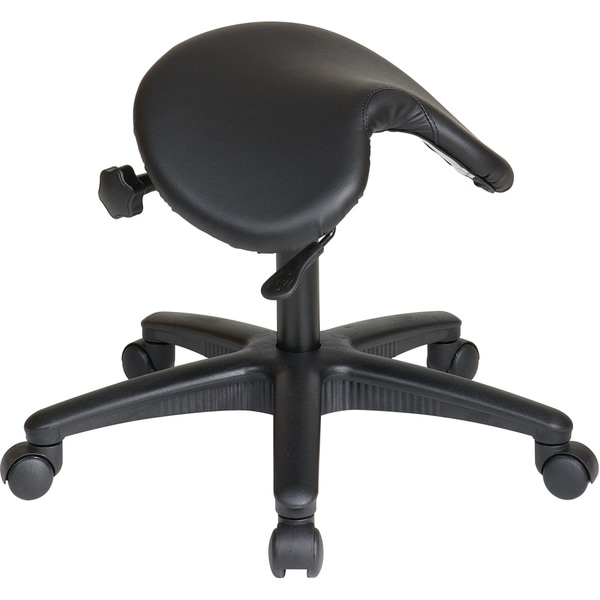 Office Star Products 'Work Smart' Backless Drafting Saddle Seat Stool in Black Office Star Products Commercial Stools