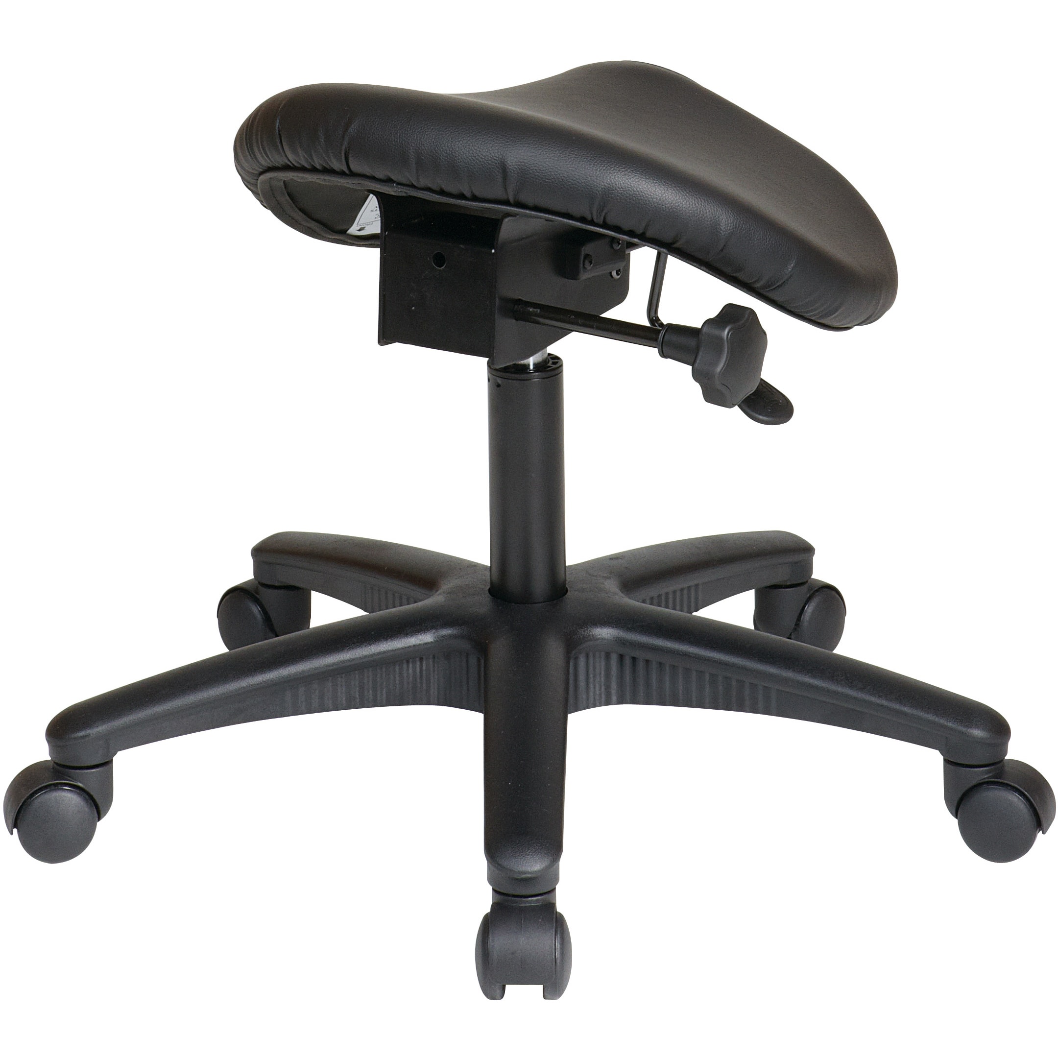 Office Star Products Work Smart Backless Drafting Saddle-Seat Stool in Black Option 2