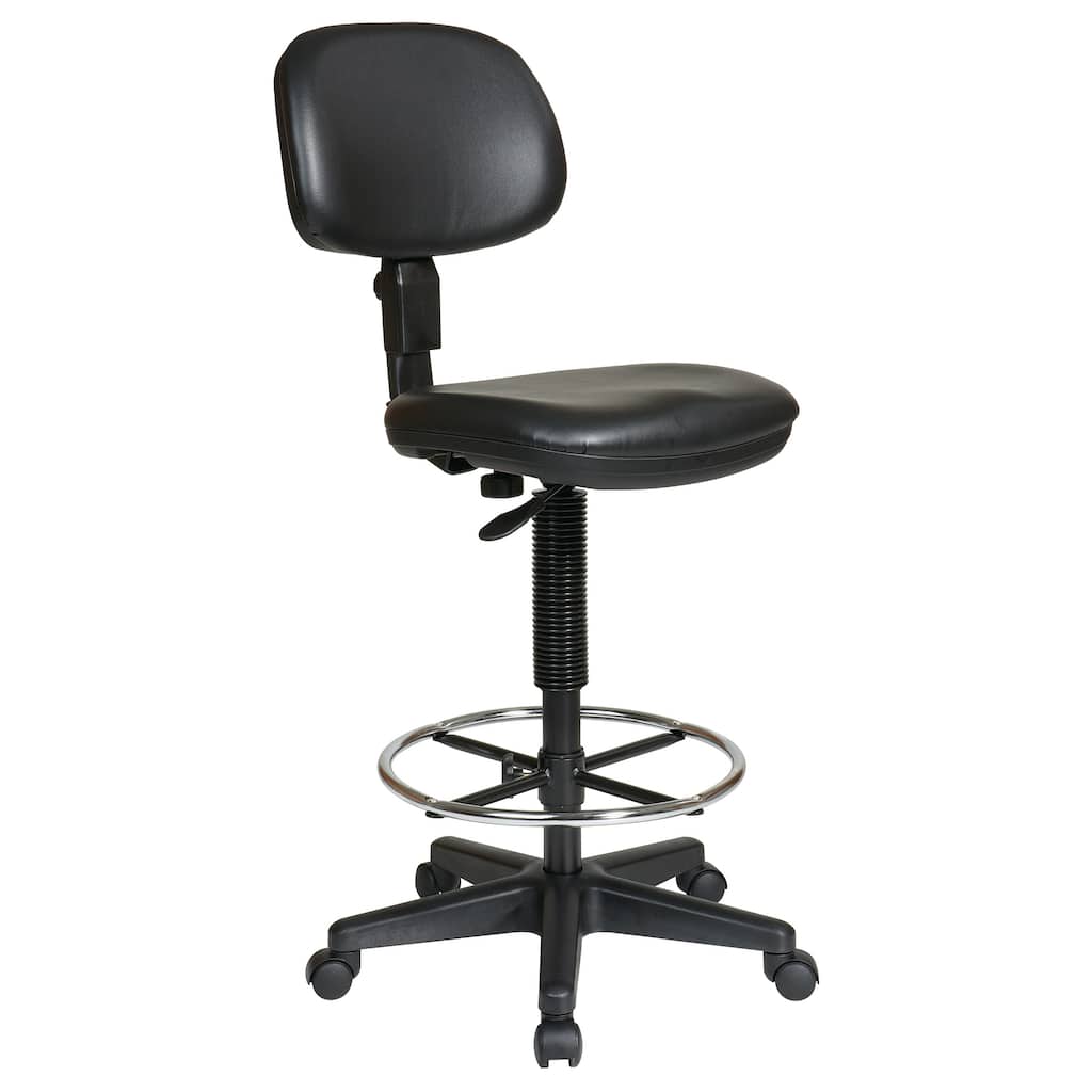 Sculptured Vinyl Armless Drafting Chair