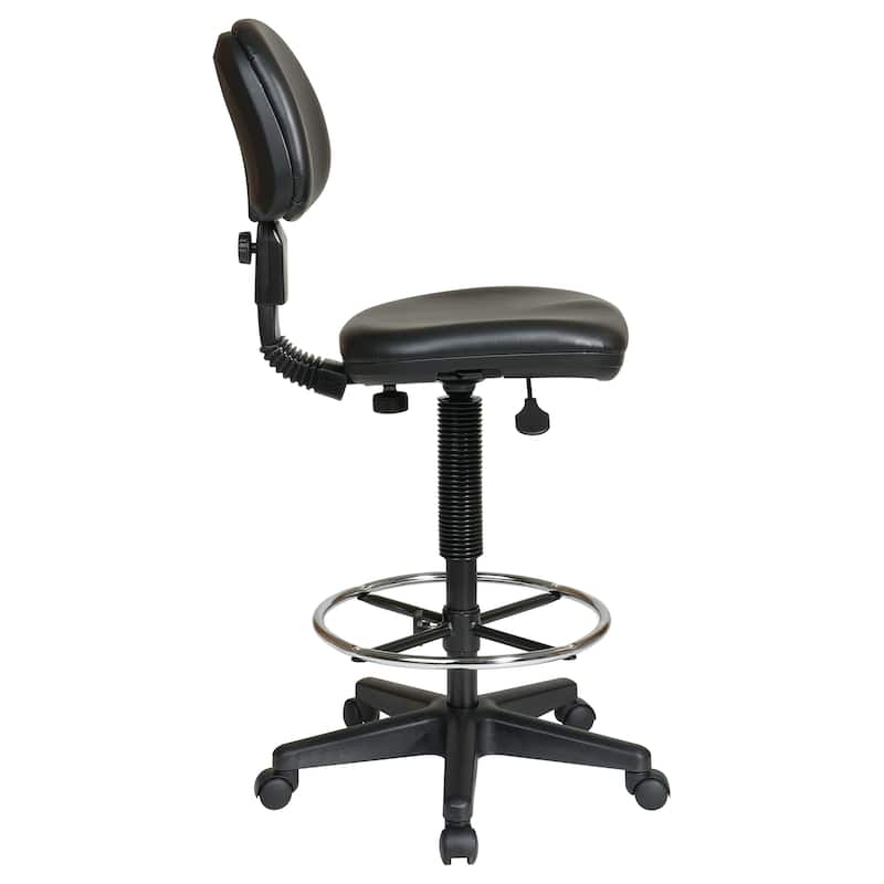 Sculptured Vinyl Armless Drafting Chair