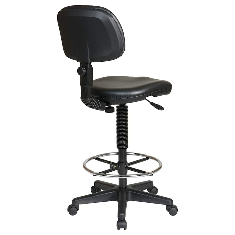 Sculptured Vinyl Armless Drafting Chair