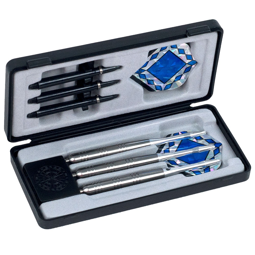 Set Freccette Trademark Gameroom - Bersaglio 45,7cm Con 6 Freccette A Punta In Acciaio, Armadietto In Legno