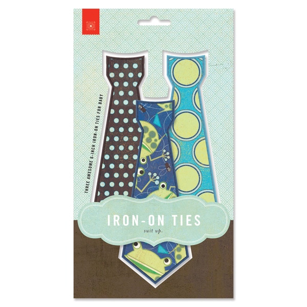 Basic Grey Play Design Iron on Ties (Pack of 3) Basic Grey Boys' Clothing