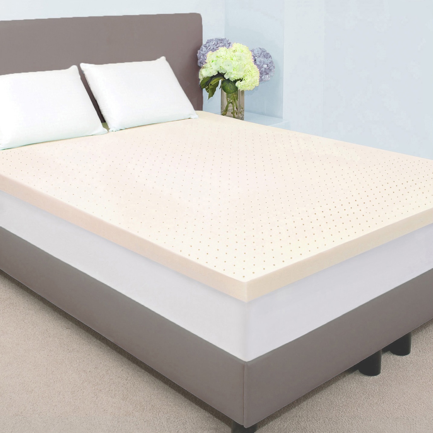 Dream Form Plus Ventilated 2 inch 5 pound High Density Memory Foam Mattress Topper