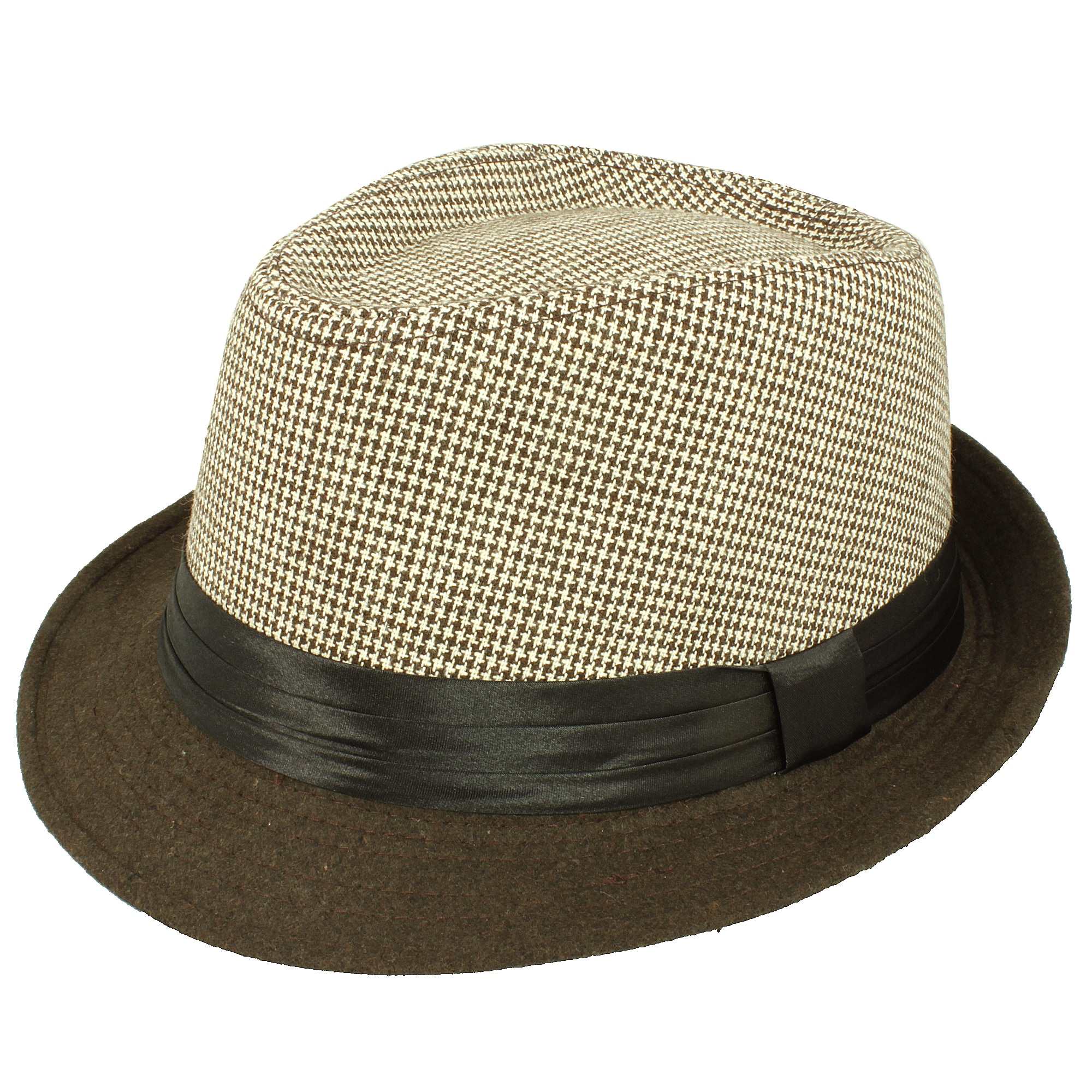 Faddism Faddism Unisex Fashion Fedora Hat Brown Size One Size Fits Most