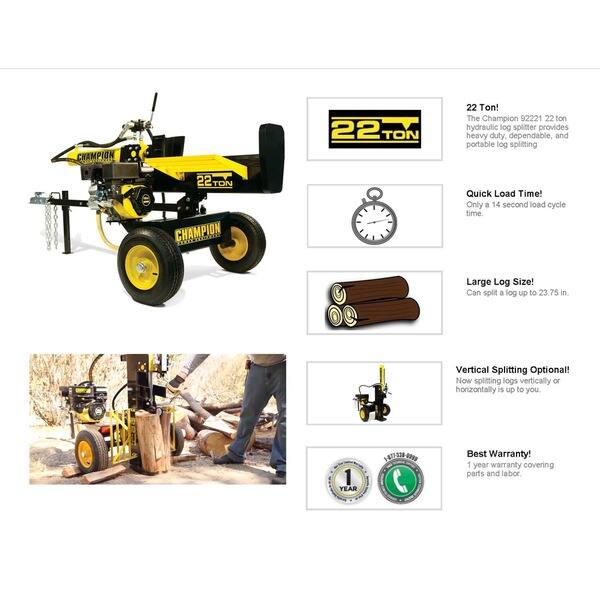 Champion Power Equipment 92221 Unassembled Horizontal Champion Power Equipment 92221