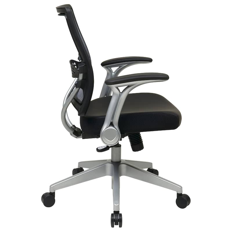 Black Bonded Leather Seat Office Chair