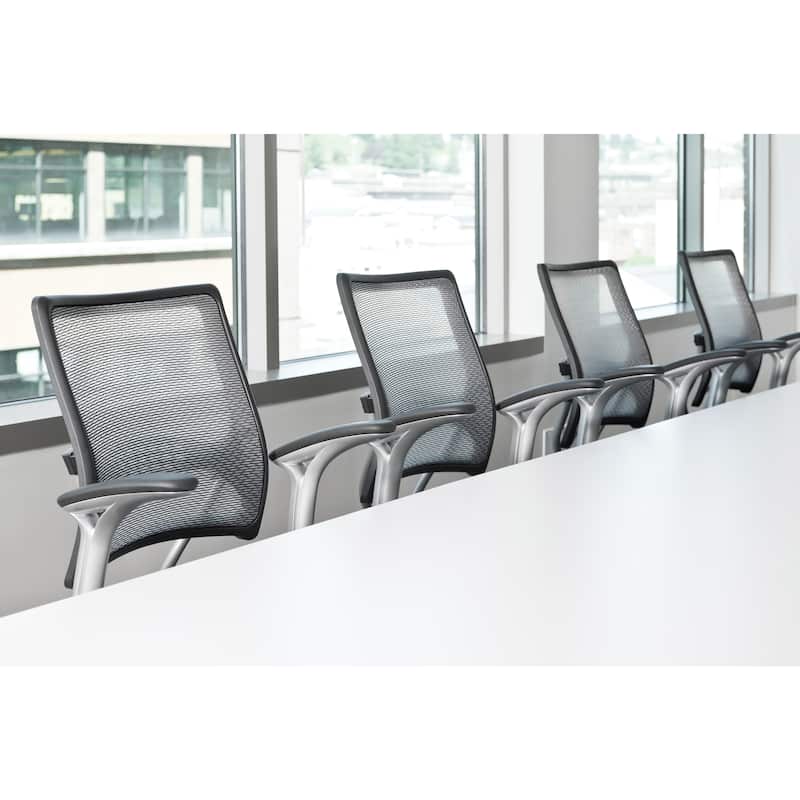 Black Bonded Leather Seat Office Chair