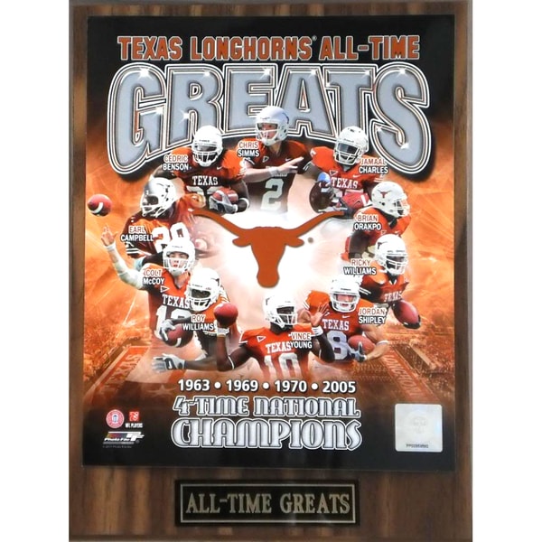Texas Longhorns 'All Time Greats' Plaque