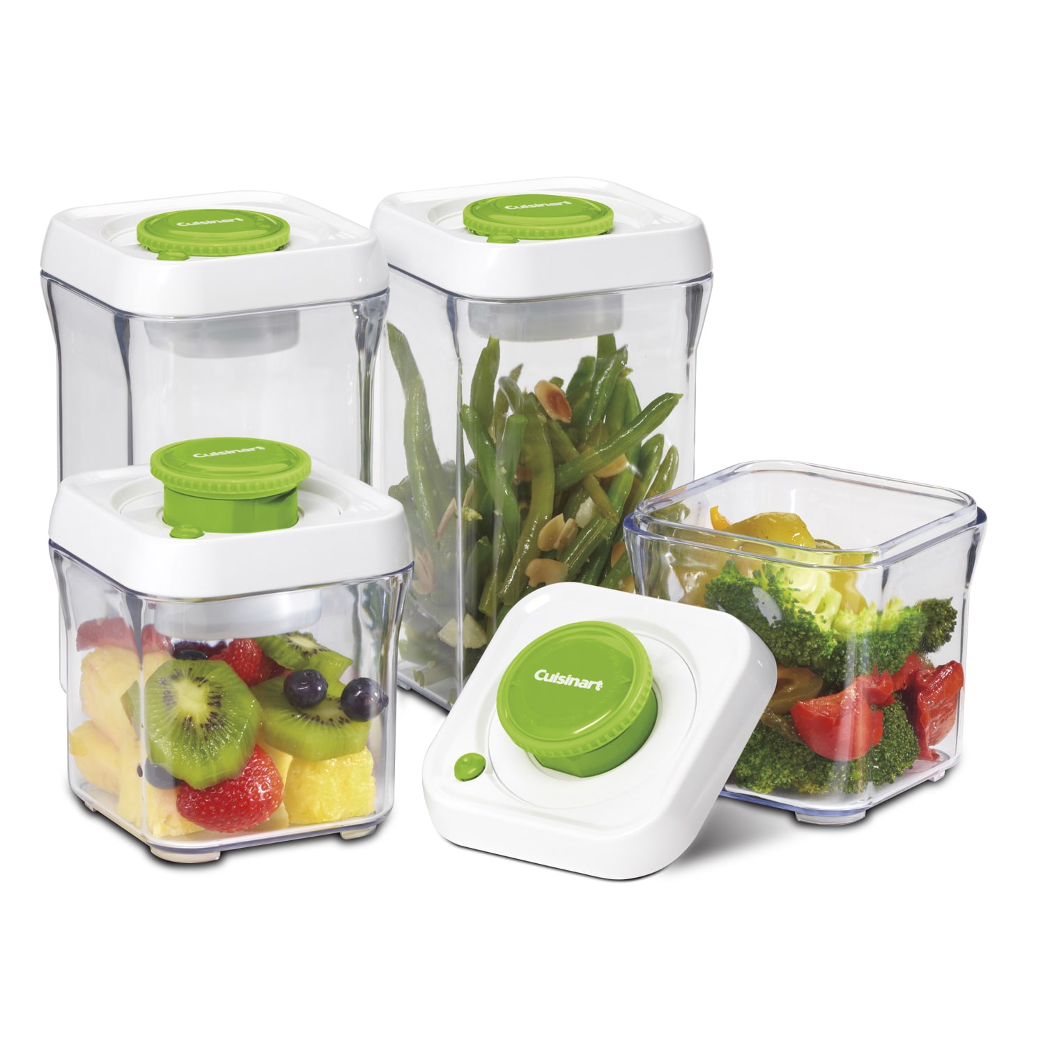 Fresh Edge 8-Piece Vacuum Sealed Food Storage Containers - Bed