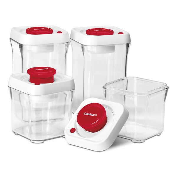 Fresh Edge 8-Piece Vacuum Sealed Food Storage Containers - Bed