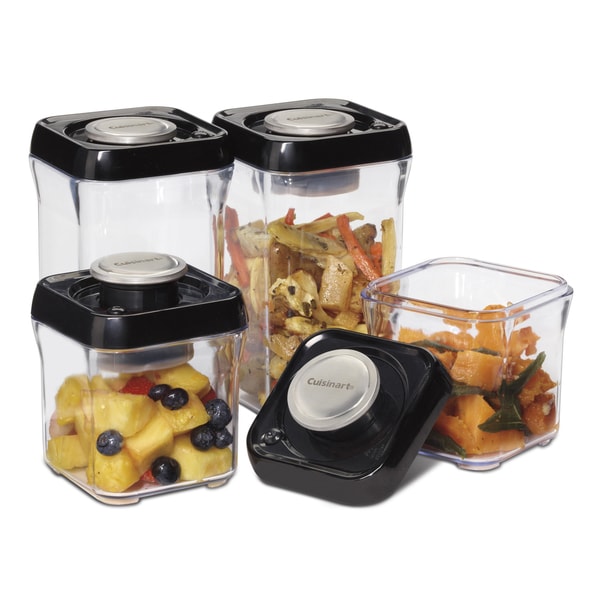 Fresh Edge 8-Piece Vacuum Sealed Food Storage Containers - Bed