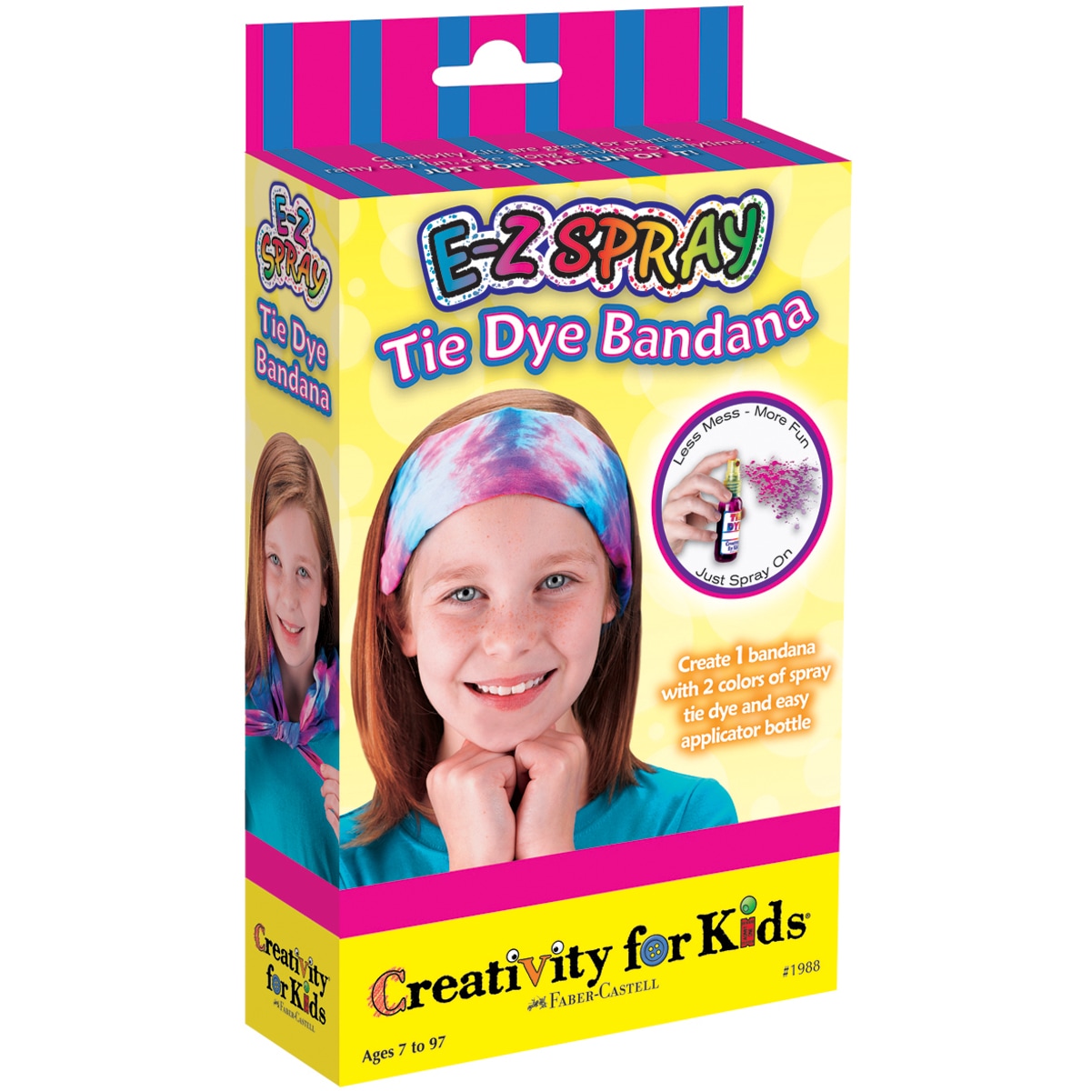 Creativity for Kids E-Z Spray Tie-Dye Fabric Bandana Arts & Craft Kit--Ages  7+