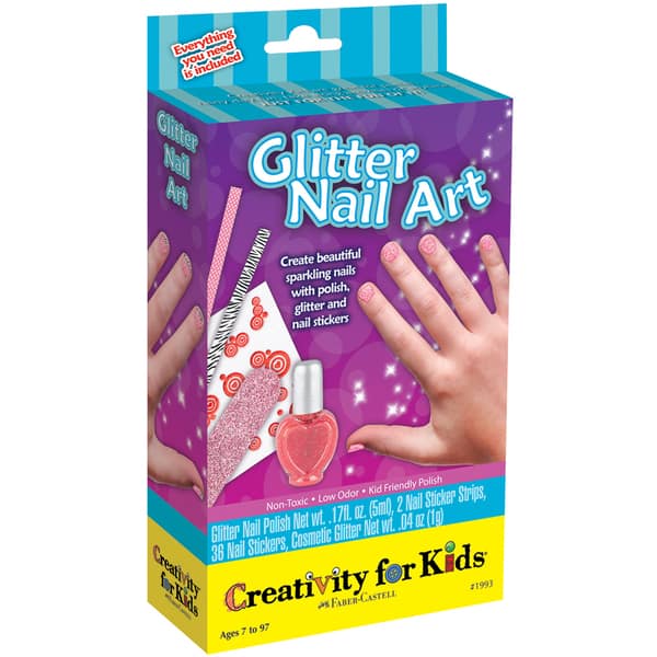 slide 1 of 1, Creativity For Kids Activity Kits-Glitter Nail Art