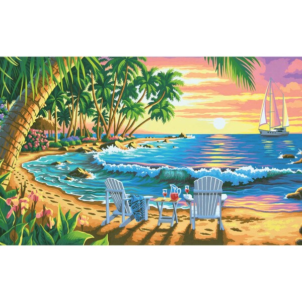 Shop Paint By Number Kit 20X12inSunset Beach Free Shipping On Orders
