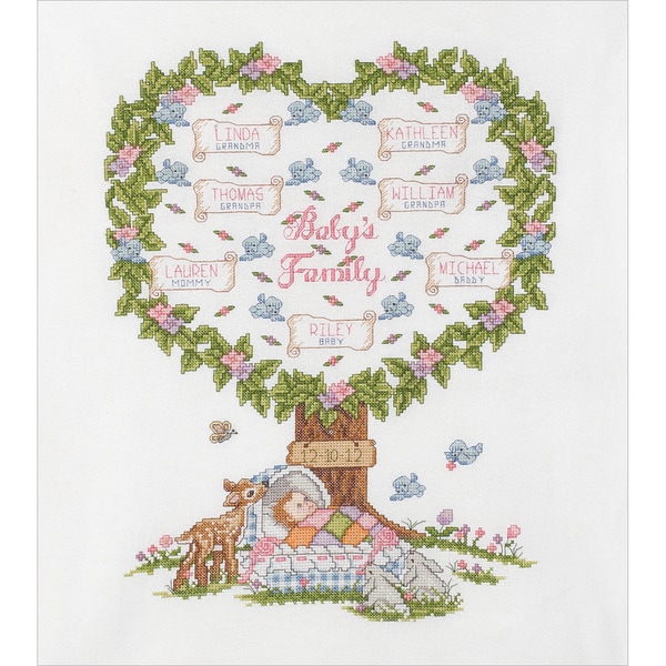 Baby's Family Tree Counted Cross Stitch Kit Bucilla Cross Stitch Kits