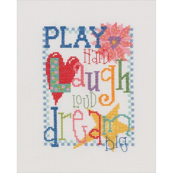 My Quick Stitch Play Hard Mini Counted Cross Stitch Kit Bucilla Cross Stitch Kits