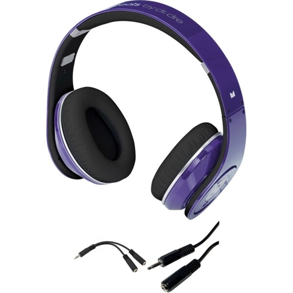 Shop Monster Power Beats Dr Dre Studio HD Isolation Purple Headphone ...
