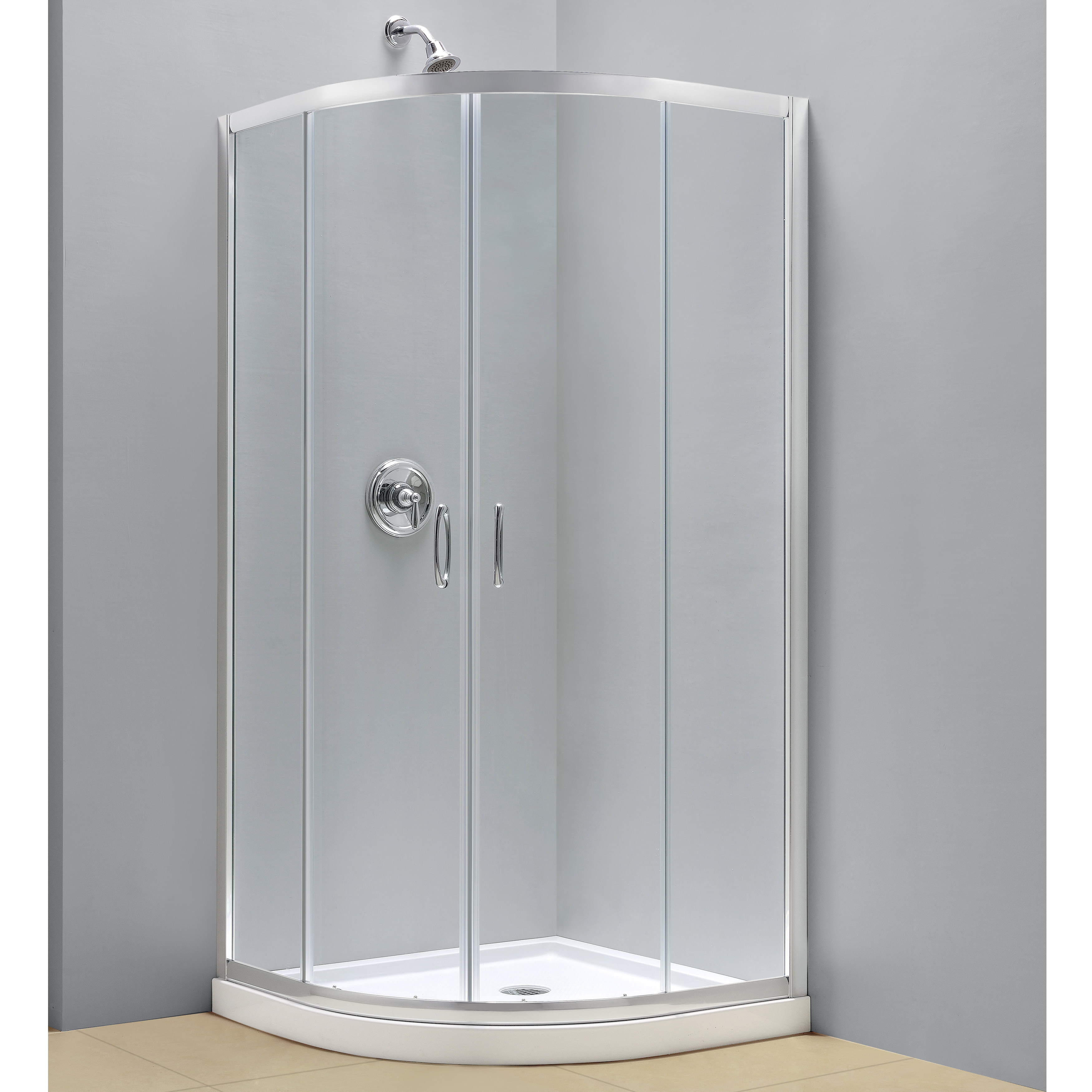 Dreamline Prime 34 3/8 X 34 3/8 Frameless Tempered glass Ansi certified Sliding Shower Enclosure