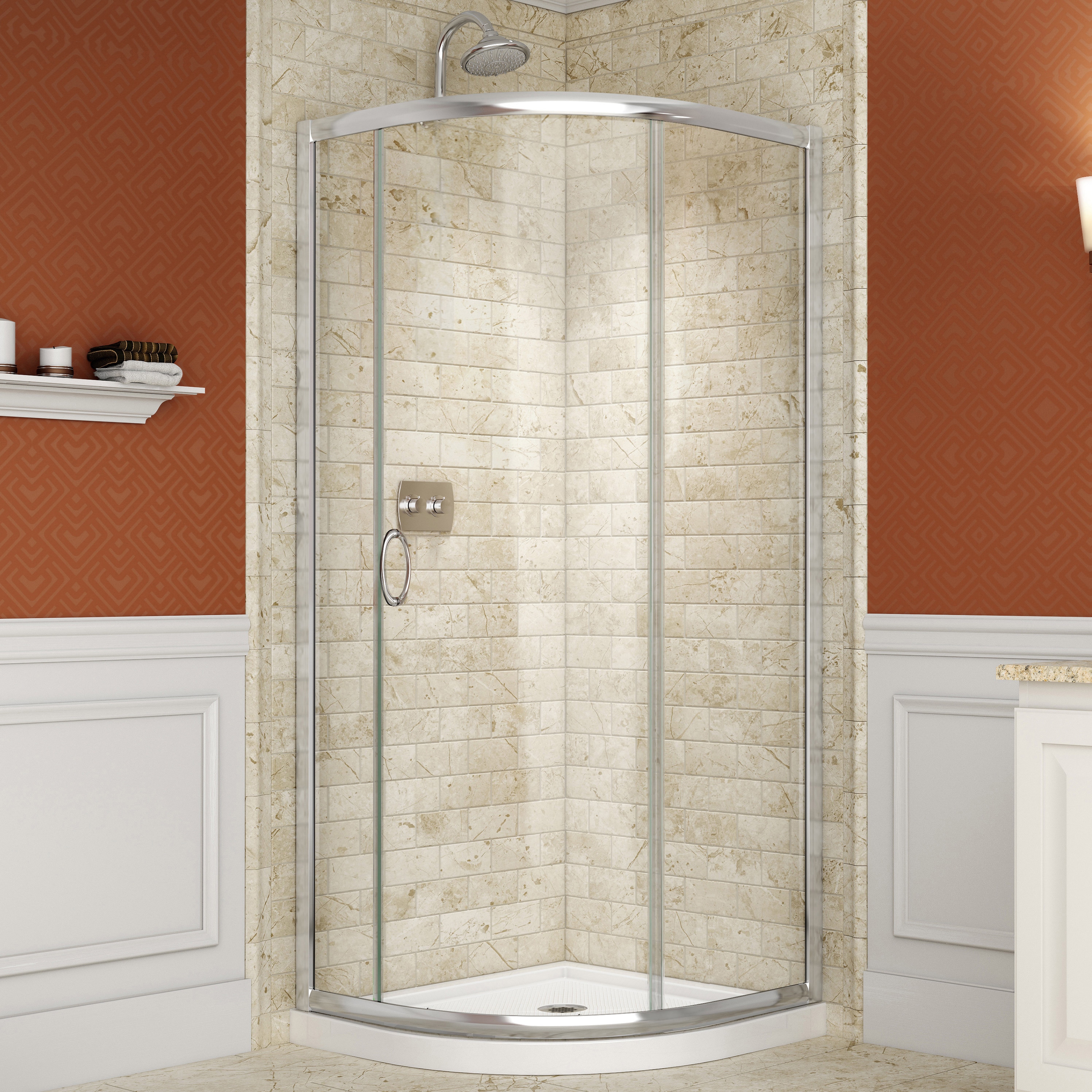 Dreamline Solo 31 3/8 X 31 3/8 Frameless Clear Sliding Shower Enclosure