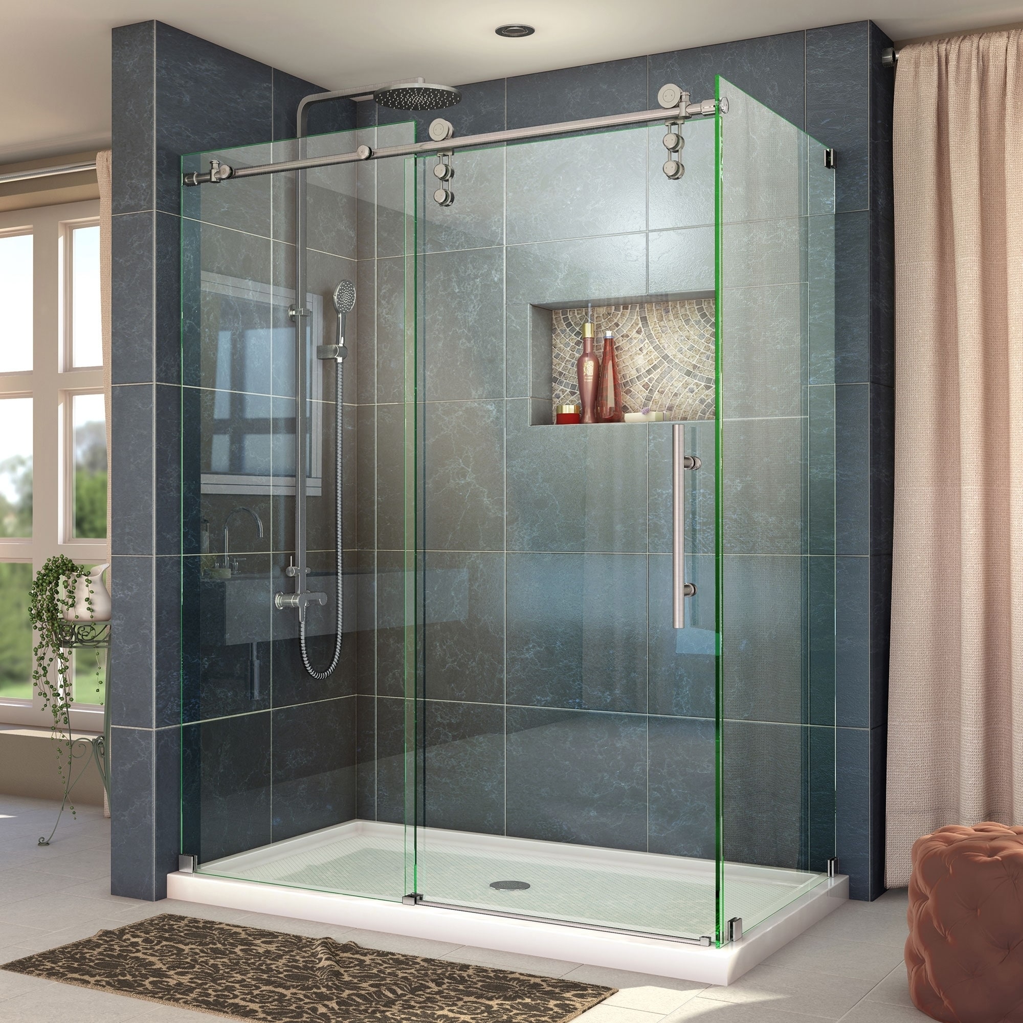 Dreamline Enigma Z 34 1/2 X 60 3/8 Frameless Sliding Shower Enclosure