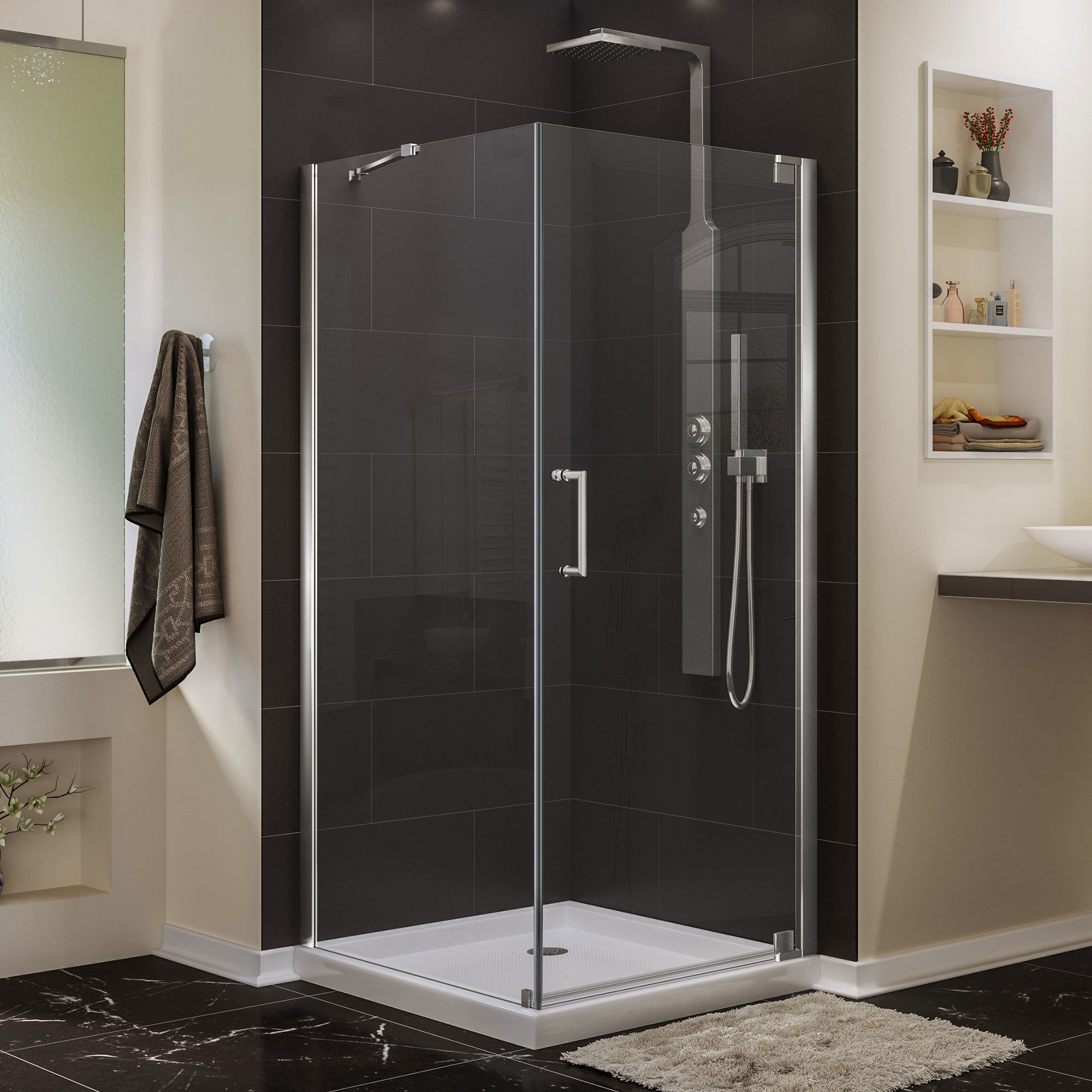 Dreamline Elegance 30 X 34 Frameless Glass Pivot Shower Enclosure