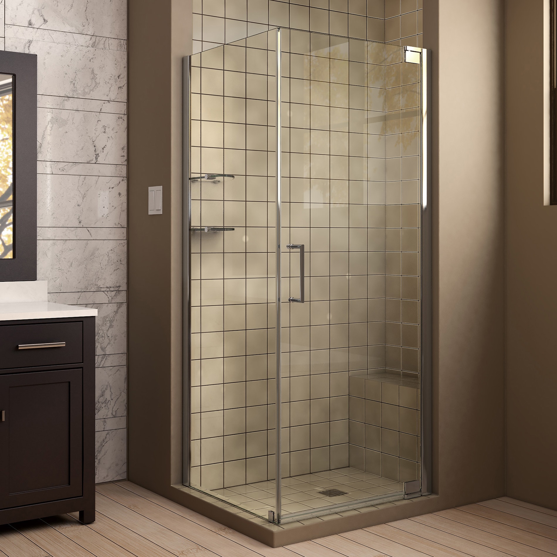 Dreamline Elegance 30 X 30 Frameless Pivot Shower Enclosure