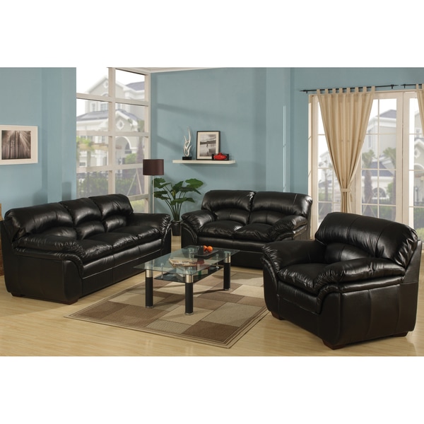 Joyce Black 3 Piece Living Room Set   15357827  