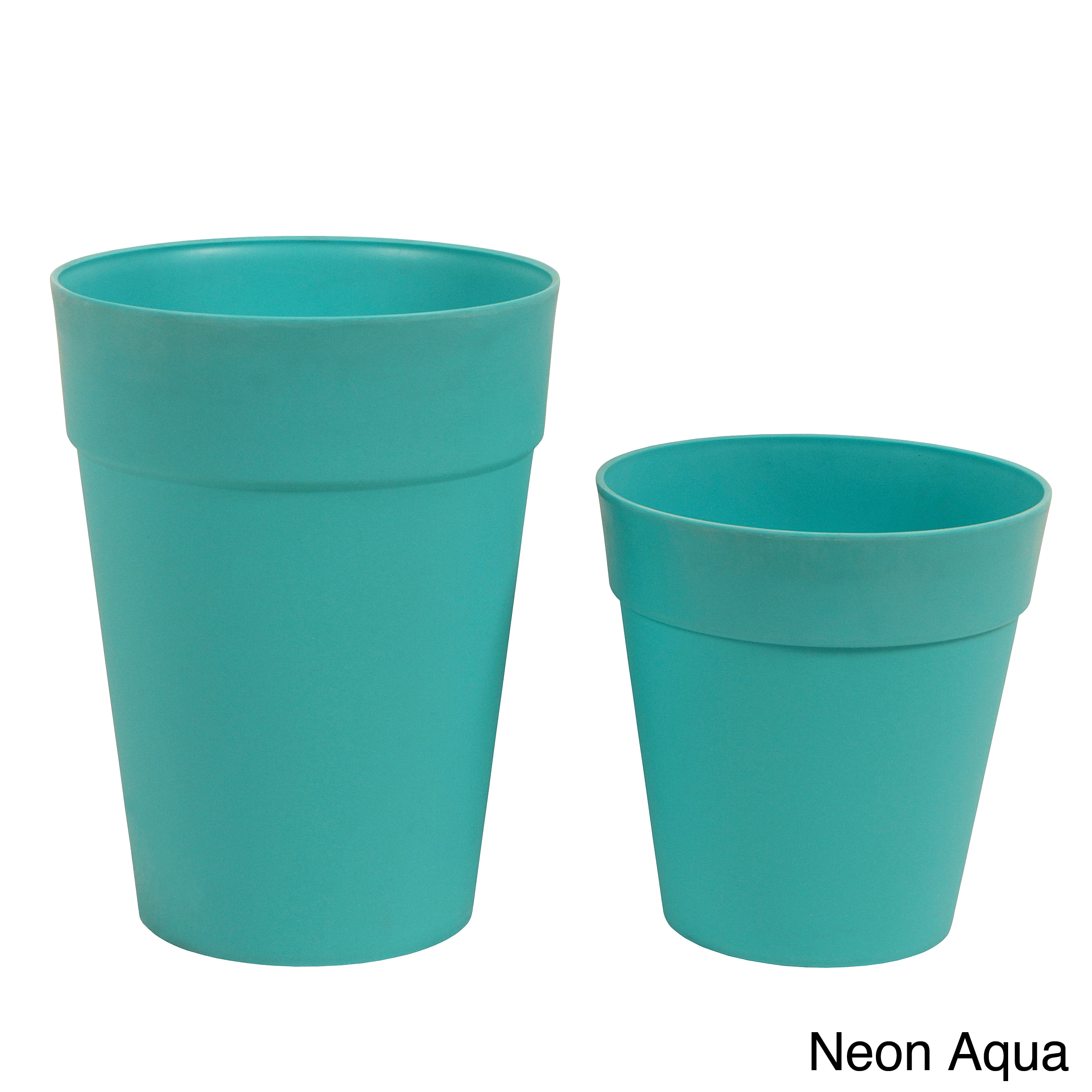 Neon Plastic Garden Pots (set Of 2)