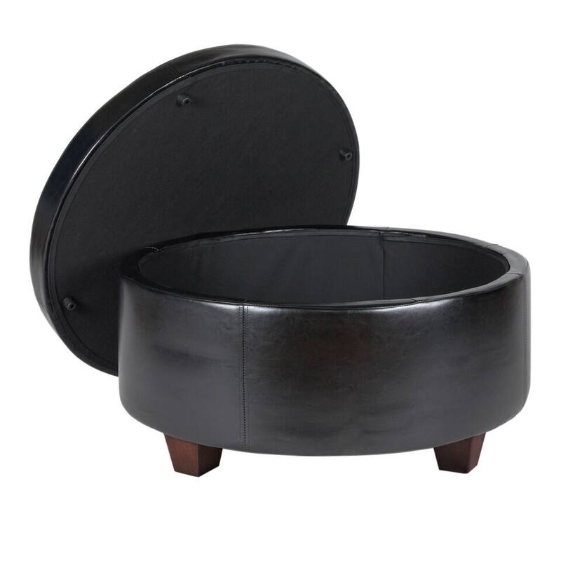 Copper Grove Julius Round Button-top Storage Ottoman