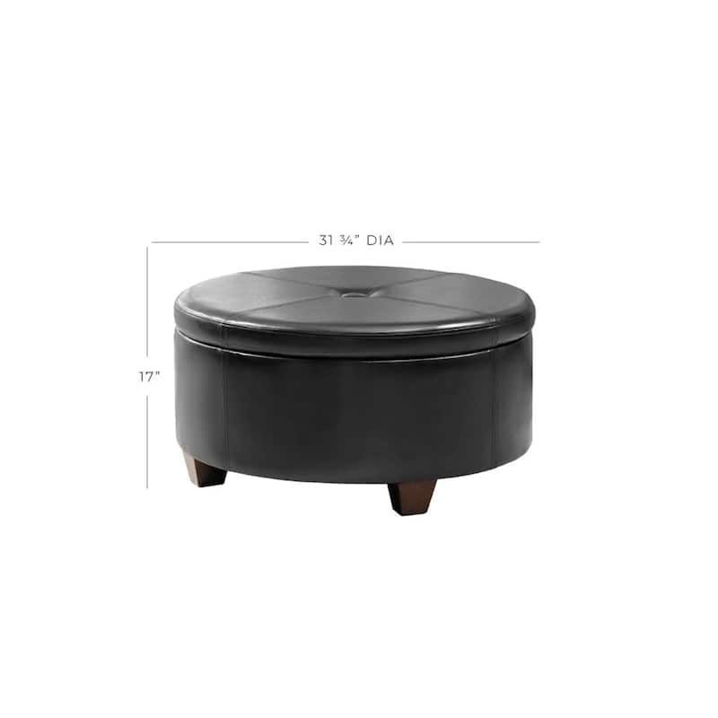 Copper Grove Julius Round Button-top Storage Ottoman