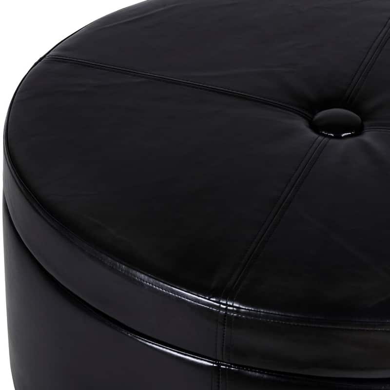 Copper Grove Julius Round Button-top Storage Ottoman