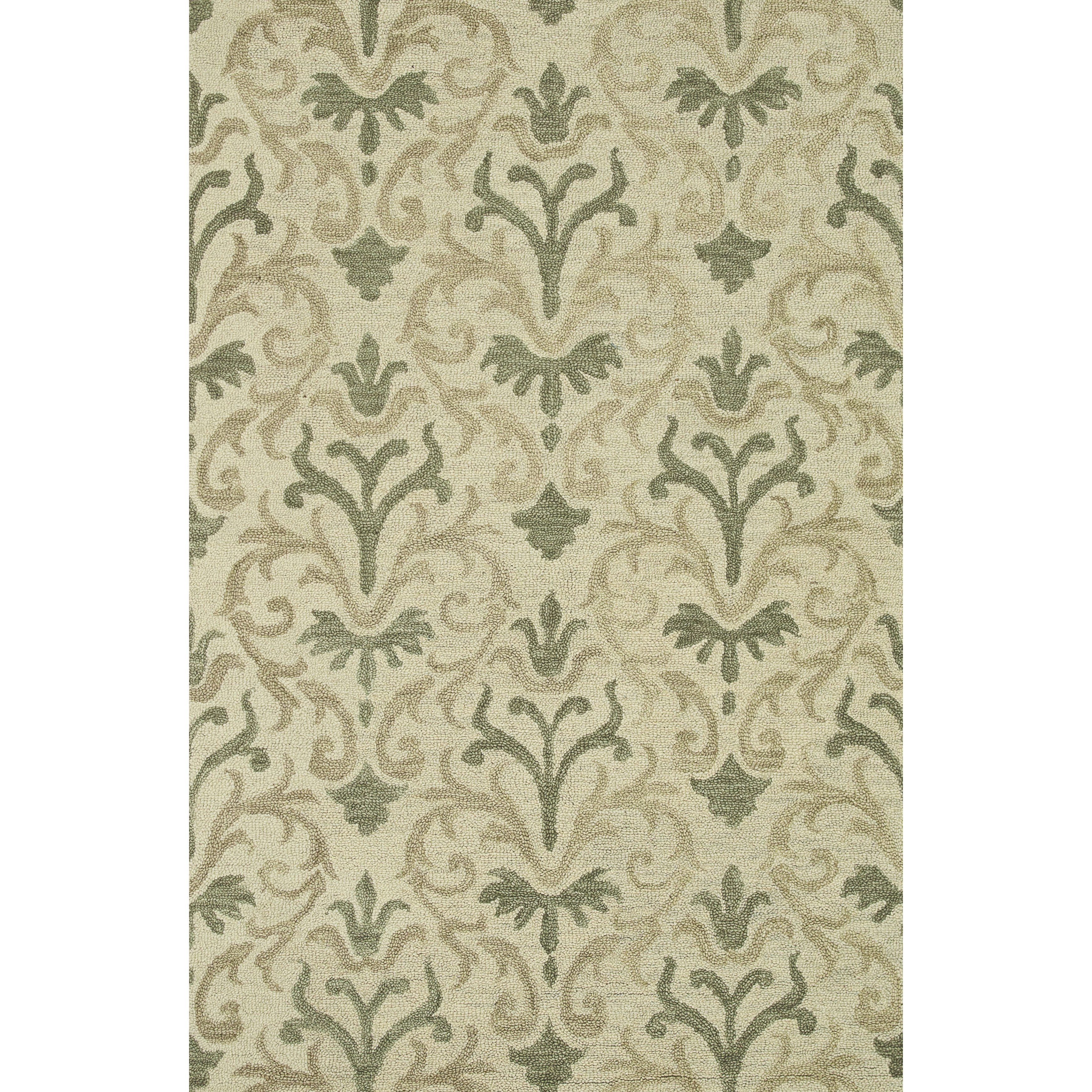 Hand hooked Tessa Neutral Wool Rug (36 X 56)