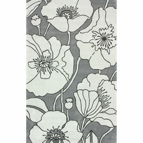 nuLOOM Handmade Pino Yarrow Floral Rug (5 x 8)