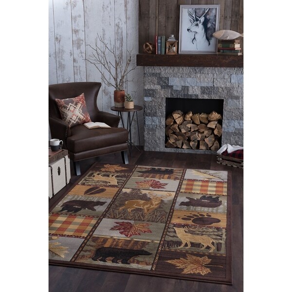 Alise Rugs Natural Lodge Novelty Lodge Scatter Mat Rug