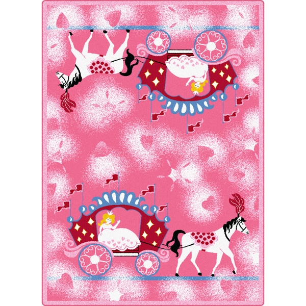 Fun Pink Princess Area Rug (3'11 x 5'3) 3x5   4x6 Rugs