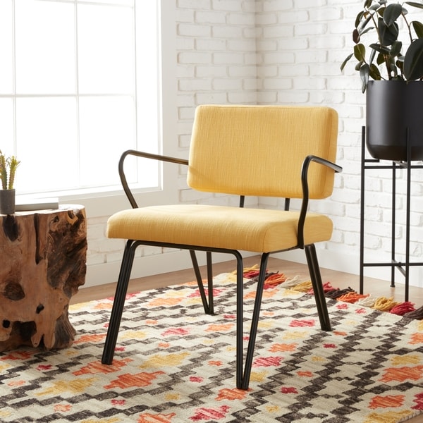 Palm Canyon Palm Springs Yellow Upholstery Accent Chair